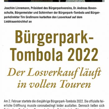 Zum Start der Bürgerpark-Tombola